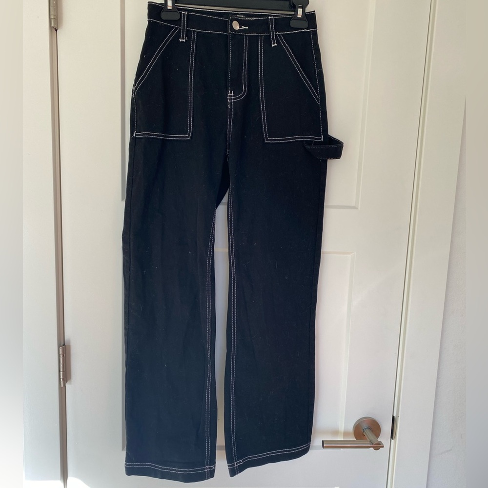 Black Jeans with White Stitching